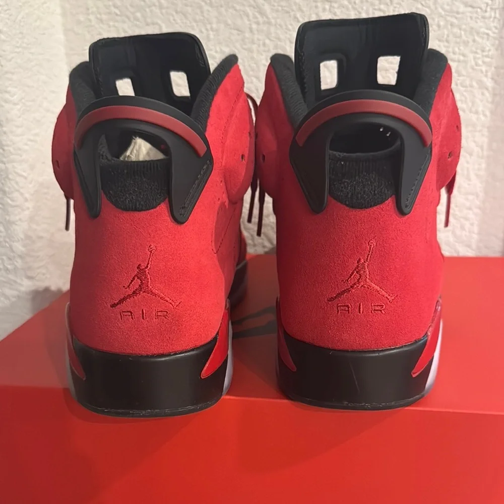 Air Jordan Retro 6 Red Sneakers - Picture 4 of 5